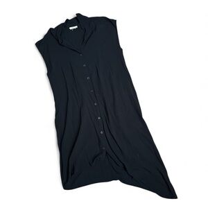Helmut Lang Sleeveless Button-Up Dress Assymetrical